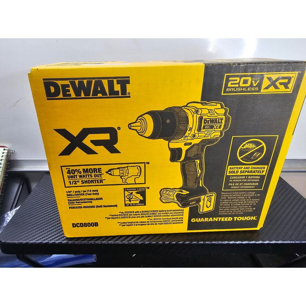 DEWALT 20V MAX XR Brushless Cordless 1/2 in. Drill/Driver (Tool Only) (DCD801B)